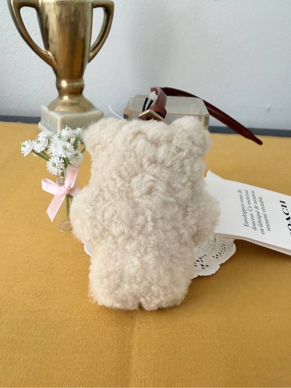 Coach Shearling Bear Puffy Bag Charm
